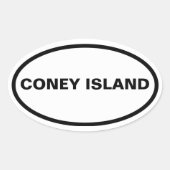 FOUR Coney Island Ovale Sticker (Voorkant)