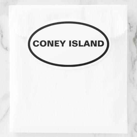 FOUR Coney Island Ovale Sticker (Tas)