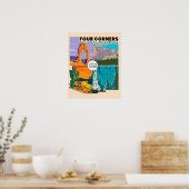 Four Corners National Monument met nationale parke Poster (Keuken)