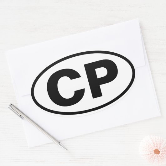 FOUR Crotona Park "CP" Ovale Sticker (Envelop)