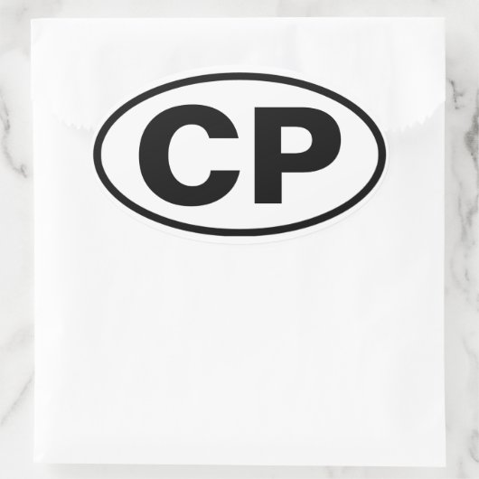 FOUR Crotona Park "CP" Ovale Sticker (Tas)