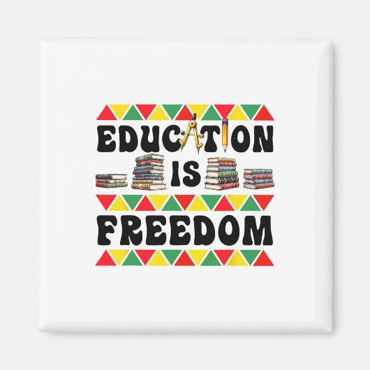 Four de Black History Month met vrijheid Magneet (Voorkant)