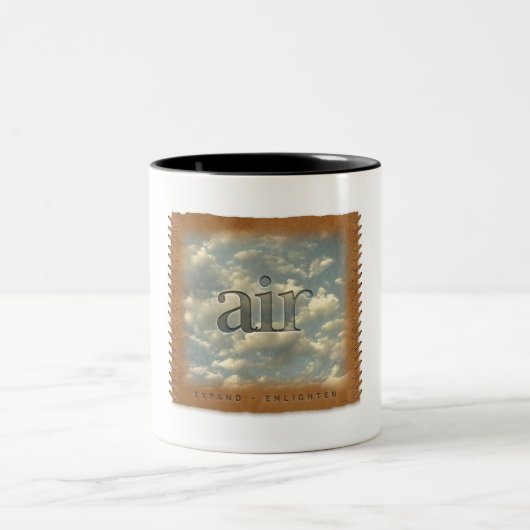 Four Elements - Air - Coffee Mug Tweekleurige Koffiemok (Center)