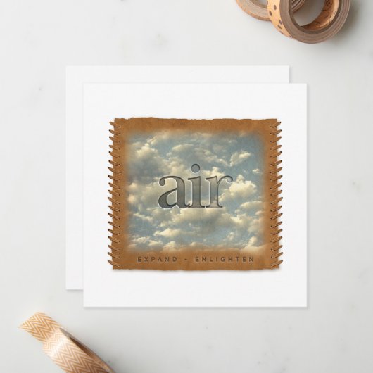 Four Elements - AIR - Personalized Notecard Notitiekaartje (Voorkant / Achterkant in situ)