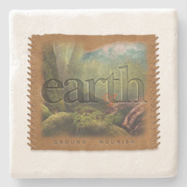 Four Elements - Earth - Coaster Stenen Onderzetter