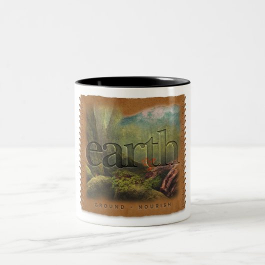 Four Elements - Earth - Coffee Mug Tweekleurige Koffiemok (Center)
