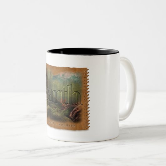 Four Elements - Earth - Coffee Mug Tweekleurige Koffiemok (Voorkant rechts)