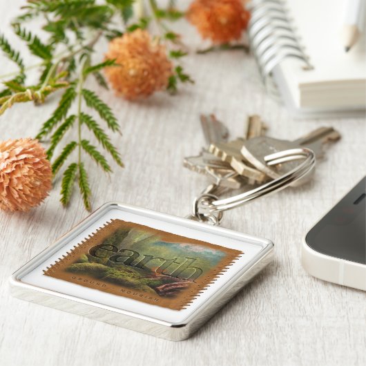 FOUR ELEMENTS - Earth - Keychain (Zijkant)