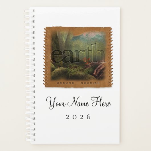 Four Elements - EARTH - Personalized Day Planner (Voorkant)
