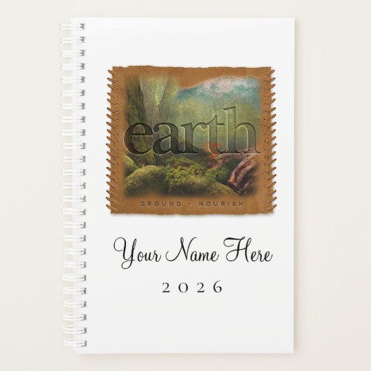 Four Elements - EARTH - Personalized Day Planner (Voorkant)