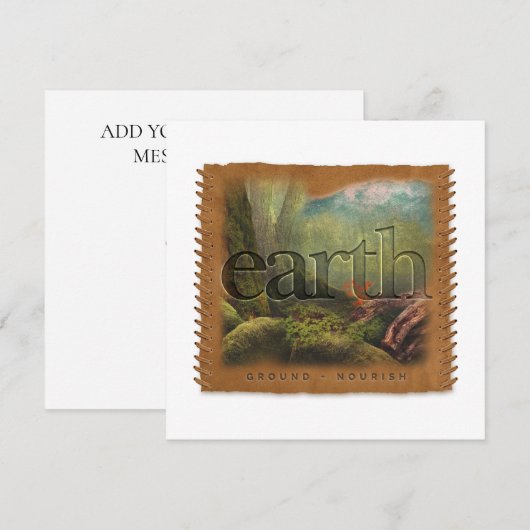 Four Elements - EARTH - Personalized Notecard Notitiekaartje (Voorkant / Achterkant)