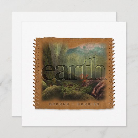 Four Elements - EARTH - Personalized Notecard Notitiekaartje (Voorkant / Achterkant)