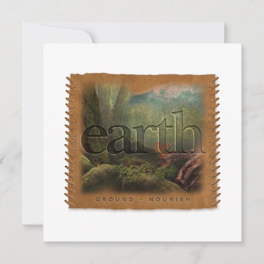 Four Elements - EARTH - Personalized Notecard Notitiekaartje (Voorkant)