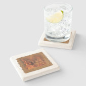 Four Elements - Fire - Coaster Stenen Onderzetter (Zijkant)