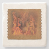 Four Elements - Fire - Coaster Stenen Onderzetter (Voorkant)