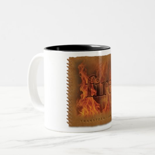 Four Elements - Fire - Coffee Mug Tweekleurige Koffiemok (Voorkant links)
