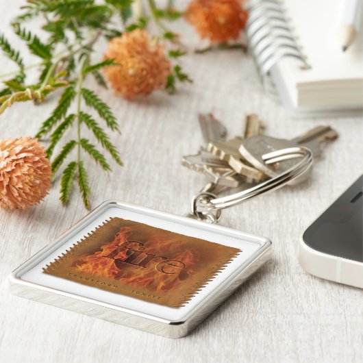 FOUR ELEMENTS - Fire - Keychain (Zijkant)