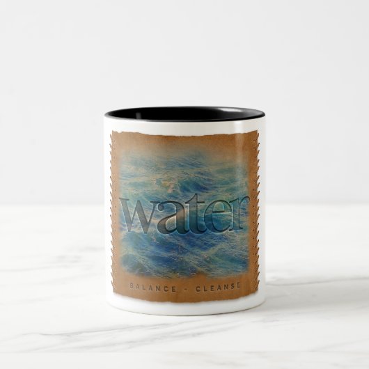 Four Elements - Water - Coffee Mug Tweekleurige Koffiemok (Center)