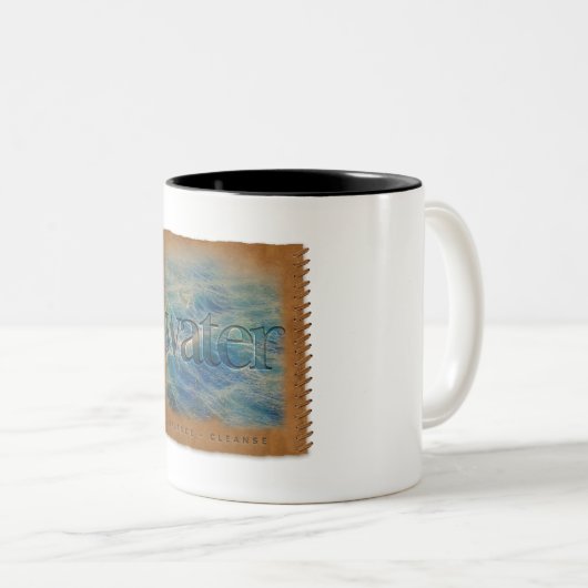 Four Elements - Water - Coffee Mug Tweekleurige Koffiemok (Voorkant rechts)