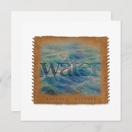 Four Elements - WATER - Personalized Notecard Notitiekaartje (Voorkant / Achterkant)