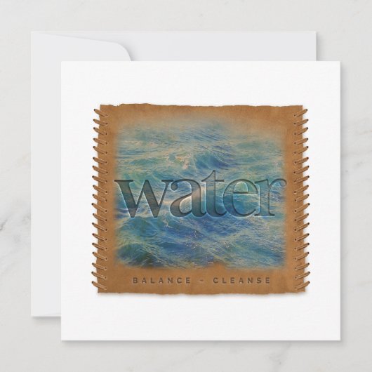 Four Elements - WATER - Personalized Notecard Notitiekaartje (Voorkant)