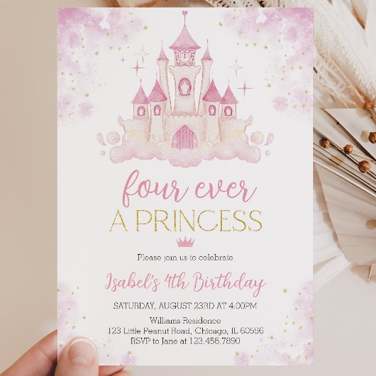 Four ever a Princess 4e verjaardag Kaart