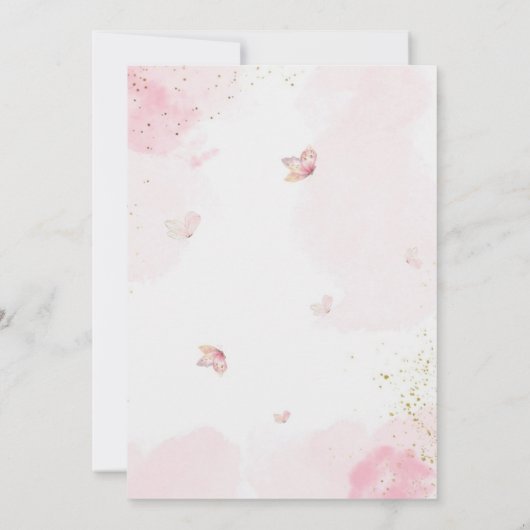 Four Ever A Princess Castle unicorn 4th Birthday  Kaart (Achterkant)