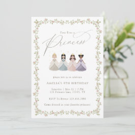 Four Ever a Princess Girls 4th Birthday Party  Kaart