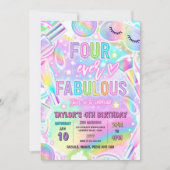 Four Ever Fabulous Rainbow Spa Make-up Verjaardag  Kaart (Voorkant)