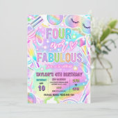 Four Ever Fabulous Rainbow Spa Make-up Verjaardag  Kaart (Staand voorkant)