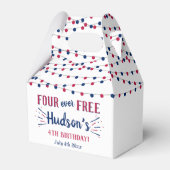 Four Ever Free! 4 juli 4e verjaardagsfeestje Bedankdoosjes (Voorkant Zijde)