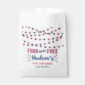 Four Ever Free! 4 juli 4e verjaardagsfeestje Bedankzakje (Voorkant)