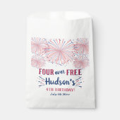 Four Ever Free! 4 juli 4e verjaardagsfeestje Bedankzakje (Voorkant)