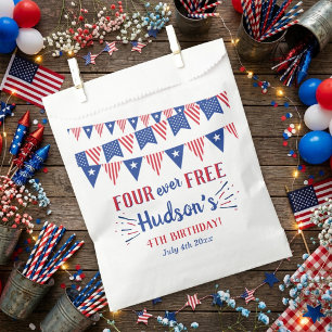 Four Ever Free! 4 juli 4e verjaardagsfeestje Bedankzakje