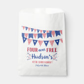 Four Ever Free! 4 juli 4e verjaardagsfeestje Bedankzakje (Voorkant)