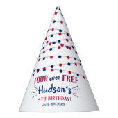 Four Ever Free! 4 juli 4e verjaardagsfeestje Feesthoedjes (Voorkant)