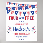 Four Ever Free! 4 juli 4e verjaardagsfeestje Poster (Voorkant)