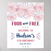 Four Ever Free! 4 juli 4e verjaardagsfeestje Poster (Voorkant)