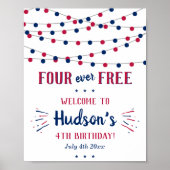 Four Ever Free! 4 juli 4e verjaardagsfeestje Poster (Voorkant)