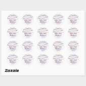 Four Ever Free! 4 juli 4e verjaardagsfeestje Ronde Sticker (Vel)