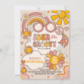 Four Ever Groovy 70s Flower Power Rainbow Verjaard Kaart (Voorkant)