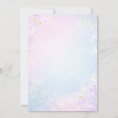 FOUR EVER Magical Rainbow 4th birthday invitation Kaart (Achterkant)