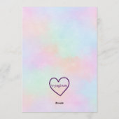 Four Ever Magical, Unicorn 4th Birthday Kaart (Achterkant)