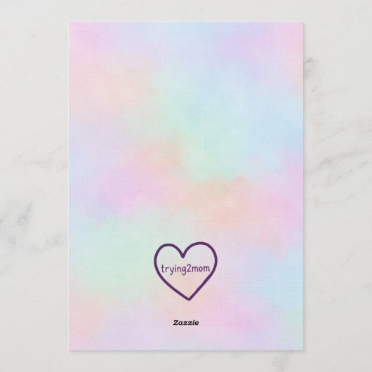 Four Ever Magical, Unicorn 4th Birthday Kaart (Achterkant)