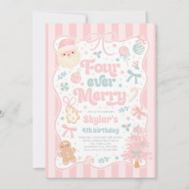 Four Ever Merry Kerstboog 4e Verjaardag Kaart
