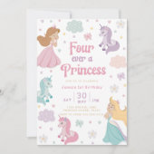Four Ever Princess Uitnodiging. Voor altijd een Pr Kaart (Voorkant)