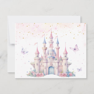 Four Ever Princess Verjaardag Sprookjeskasteel Mei RSVP Kaartje