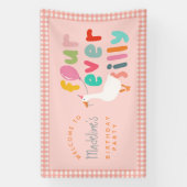 Four Ever Silly Goose 4de verjaardag meisjes welko Spandoek (Verticaal)