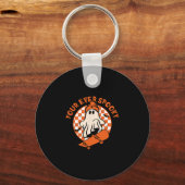 Four Ever Spooky 4de verjaardag Halloween Skateboa Sleutelhanger (Voorkant)