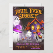 Four Ever Spooky - 4e verjaardag uitnodiging (Voorkant)